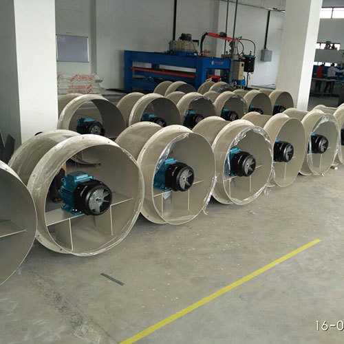 Axial Flow Fan - Metal, Off White Powder Coated | Direct Driven Type, H Class Insulation, 24 Month Warranty, Fire Rated 250°C, Inbuilt Foot Mounting