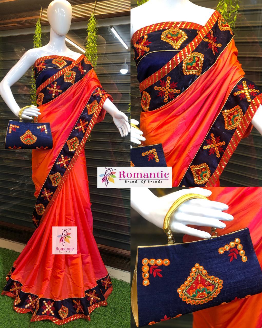 Washable Gotapatti Silk Saree