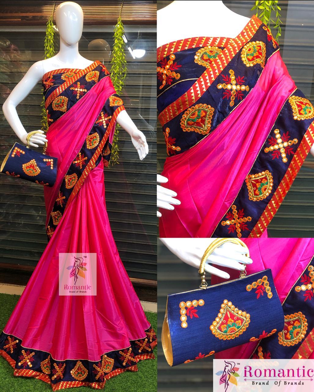 Washable Gotapatti Silk Saree