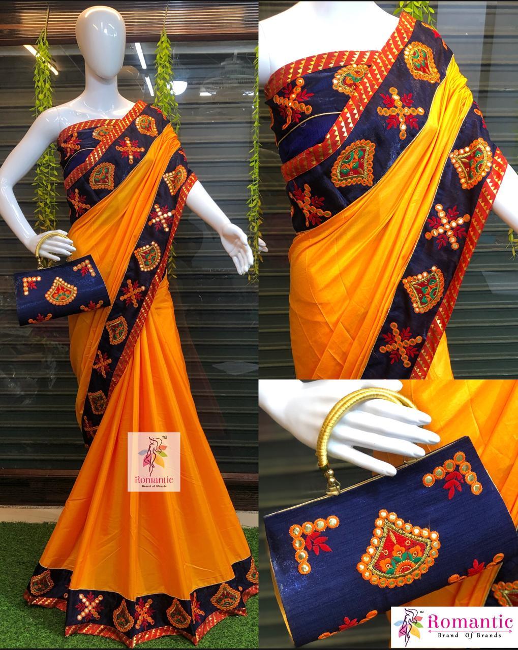 Washable Gotapatti Silk Saree