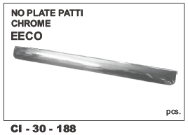 No Plate Patti Chrome EECO - Durable Chrome Finish | 4-Wheeler Compatibility, Warranty Included