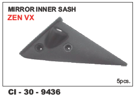 Mirror Inner Sash Zen Vx - 4 Wheeler | Warranty Included, Durable Design And Reflective Surface For Enhanced Visibility And Style
