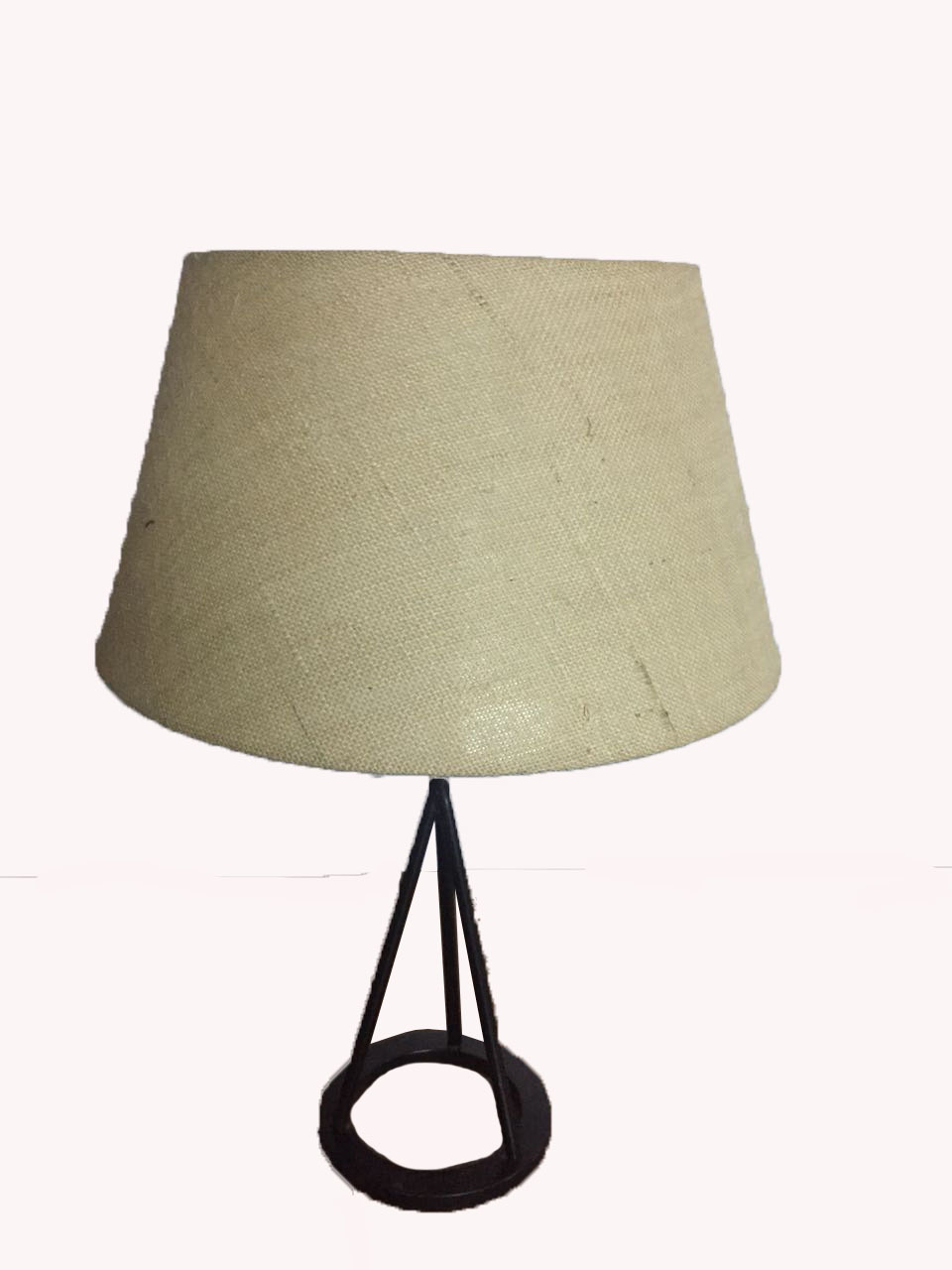 Jute Lamp Shade - Custom Size, Creme Jute Fabric | Energy Saving Electric Modern Design