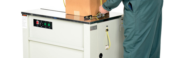 Semi-automatic Box Strapping Machine - 902x587x767 Mm, Blue | 25-30 Straps/min, Heat Sealed, 55 Kgs Tension Strength, Low Maintenance, Advanced Magnetic Drive