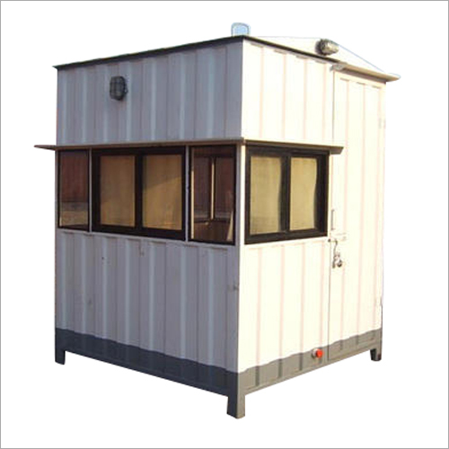 Toll Booth - Steel, 10ft x 10ft, White | Galvanized Steel Roof, Double-Glazed Windows, Single Door, 1000kg Weight