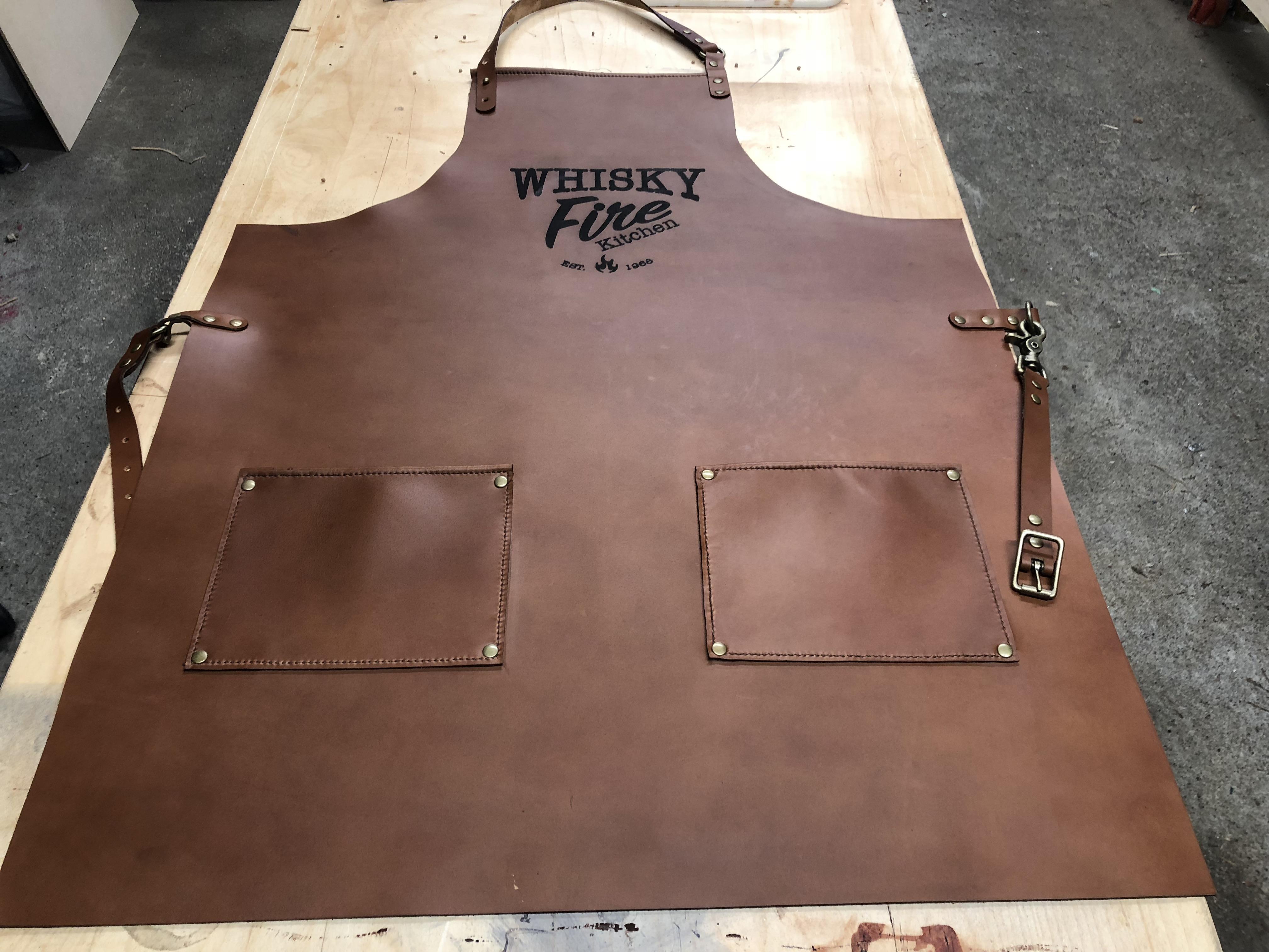 Leather Apron - Durable Leather & Canvas, Large Size, Custom Designs & Colors Available, Ideal For Industrial Usage