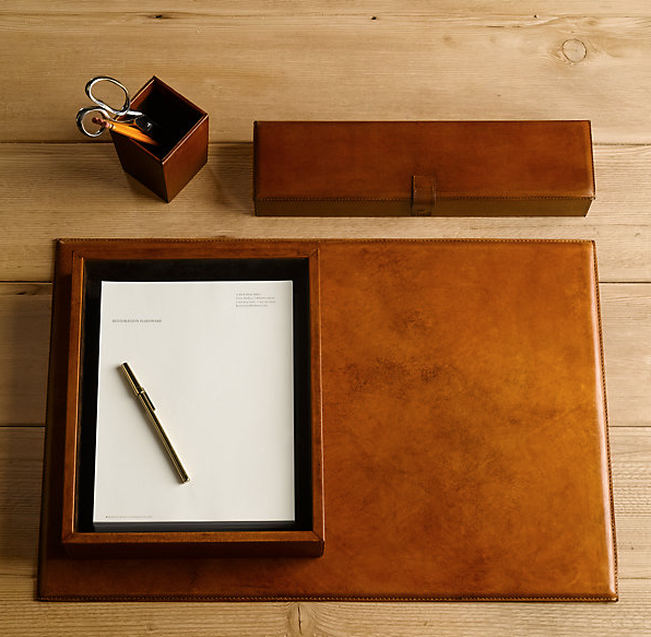Black Leather Desktop Accessories