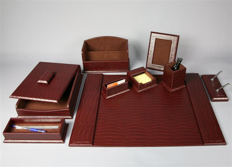 Black Leather Desktop Accessories