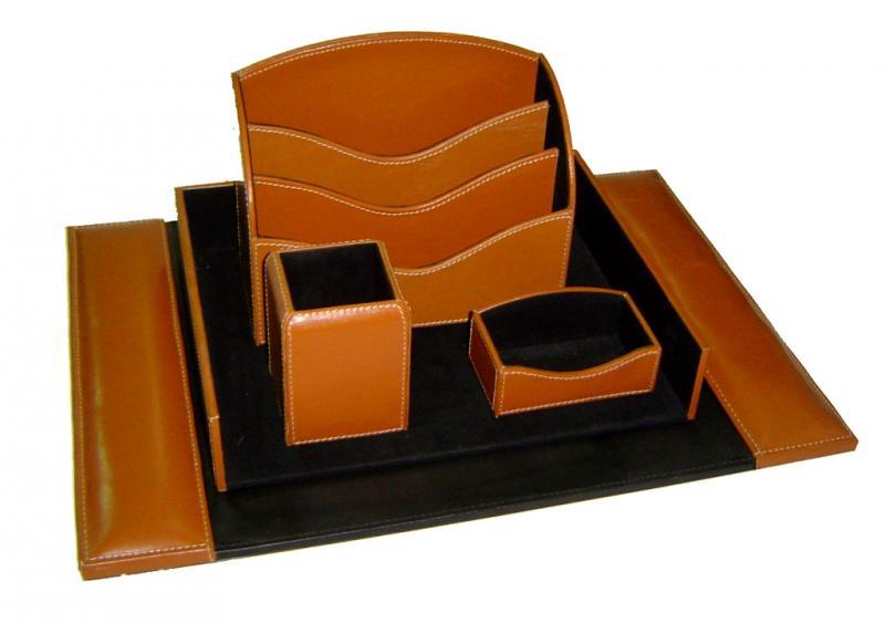 Black Leather Desktop Accessories