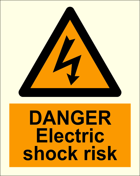 Danger Hazard Sign - Pvc Rigid Sheet, 8" X 8" & 8" X 10" Inch, Yellow Black Red | Night Glow, Automatic, Warning Signal For Industrial & Commercial Use