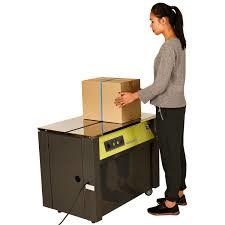 Table Top Strapping Machine - 910x580x750mm Dimensions, Red & Gray Color , Semi-automatic Box Strapping System