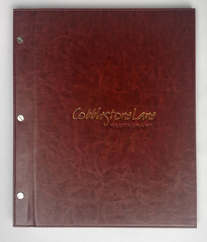 Brown Leather Menu Cover