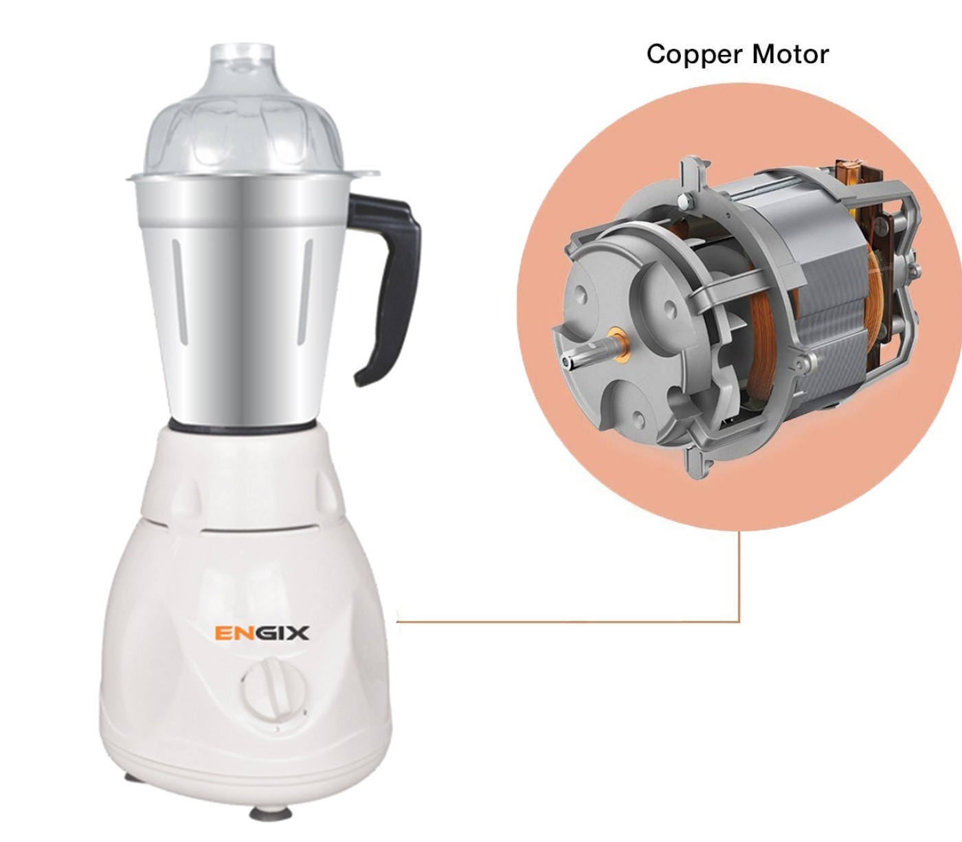 Engix Mixer Grinder Mini Diamond 2 Jar