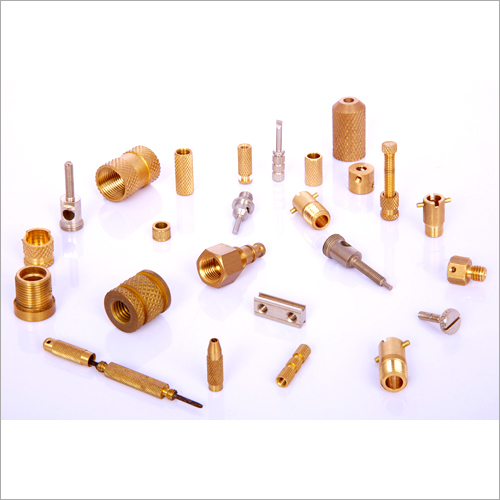Brass Precision Turned Components - Polished Finish, Golden Color, Durable Industrial Application | High-Quality Precision Engineering