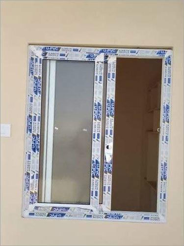 UPVC 2 Track Sliding Window - Customizable Dimensions | Durable, Corrosion Resistant for Commercial and Residential Use
