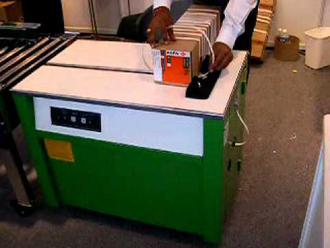Semi Automatic Strapping Machine - 925x565x735 Mm, Green & Ivory | Computerized Operation, Box Strapping Type, 90 Kg Weight