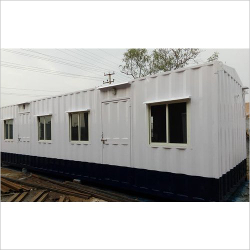 Mild Steel Portable Office Cabin - Modular Design, Color Coated Rectangular Shape