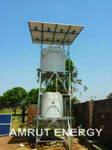 1 HP Solar Water Pumping System - Stainless Steel, 1.25 Inch Discharge, 20 Meter Head | High Pressure, Automatic Switch for Agriculture Irrigation