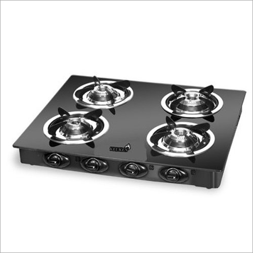 Manual Four Burner Glass Top Gas Stove