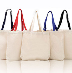 Cotton Carry Bags - Color: Cream