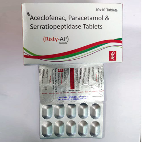 Aceclofenac Paracetamol Serratiopeptidase Tabs General Medicines