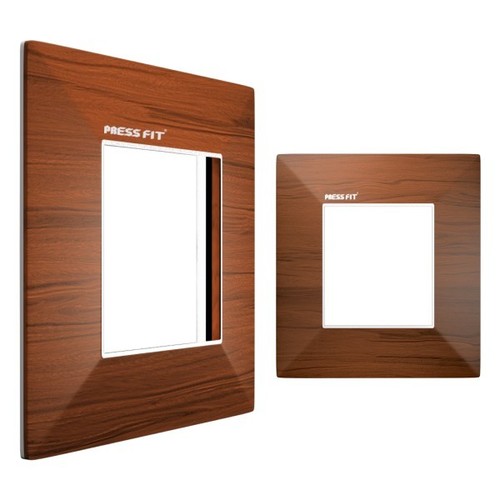 Pressfit Edge Modular Switch Plates - Shiny White, Graphite Grey, Candy Red, Marble, Rosewood, Teakwood | Sleek Design, Easy Fitting, Dust & Stain Resistant, Available in 1 to 18 Modules