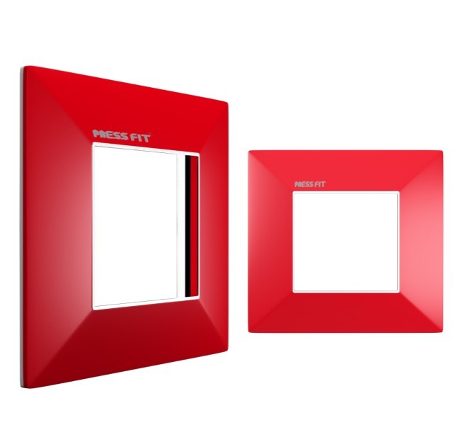 Pressfit Edge Modular Switch Plates - Sleek Plastic Design, Available In 1 To 18 Modules , Multi-color Options Including Shiny White And Graphite Grey