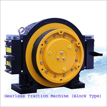 Goods Elevators Block Type Gearless Traction Machine