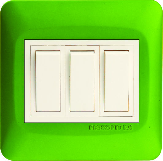 Pressfit Lx Multicolor Modular Switch Plates - Stylish Abs Design, Available From 1 To 32 Modules, Multi Color Options For Enhanced Home Aesthetics
