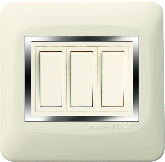 Pressfit Lx Multicolor Modular Switch Plates - Stylish Abs Design, Available From 1 To 32 Modules, Multi Color Options For Enhanced Home Aesthetics