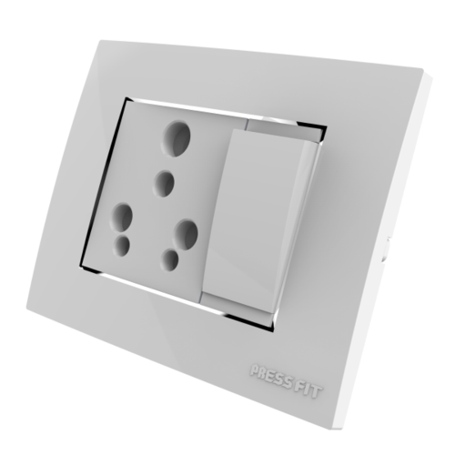 Pressfit Omyah Modular Switch Plates - Sleek Plastic, 1 to 18 Module Size, Multi-Color Variants , Stylish Design with Dust & Stain Resistance