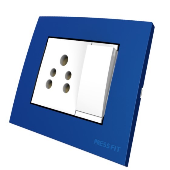 Pressfit Omyah Modular Switch Plates - Sleek Dust & Stain Resistant Design | Multi-color Variant, Front Side Loading, Easy Fit, Stylish Finish