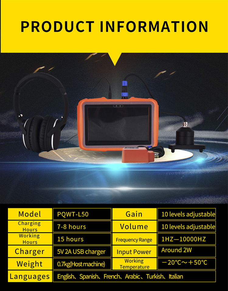 Pqwt-l50 Indoor Pipeline Water Leak Detector