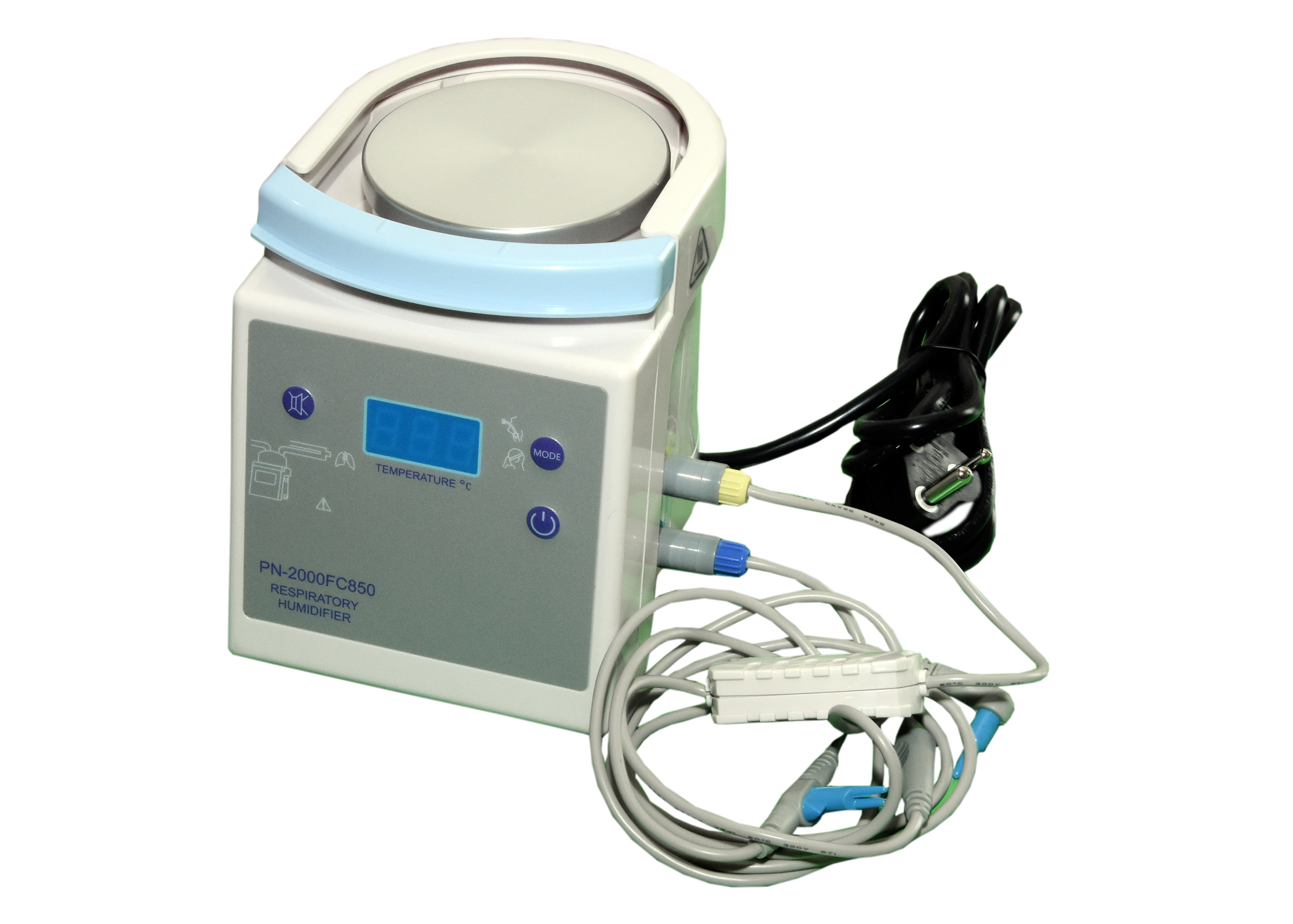 Icu Ventilator With Internal Compressor And 4 Hour Battery - Color: White Silver