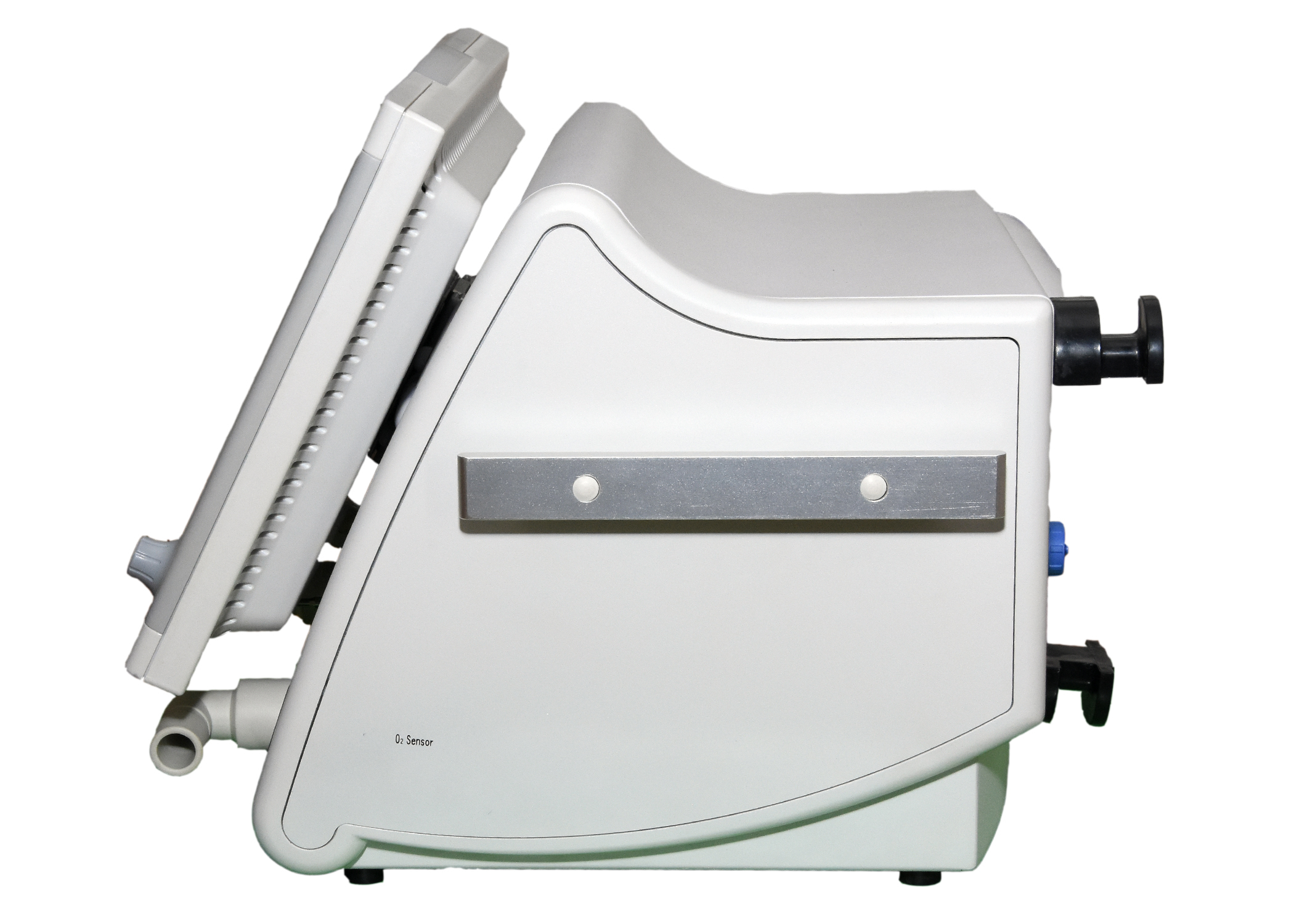 Icu Ventilator With Internal Compressor And 4 Hour Battery - Color: White Silver