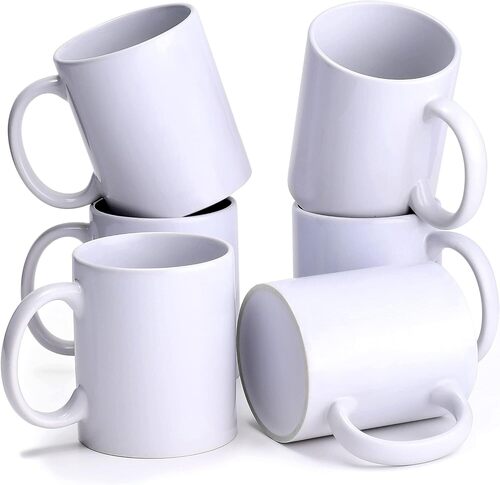 White Sublimation Mug (Plain) - Color: As Per Requirement