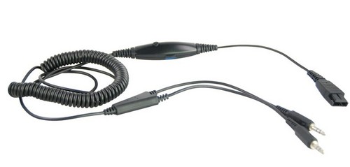 कंप्यूटर हेडसेट की कनेक्टिंग कॉर्ड