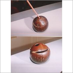 Durable Coconut Shell Mug With Lid And Straw