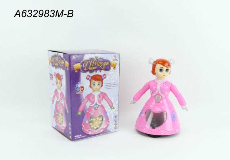 Dancing Doll - Plastic, 22.6x14.2x13.4 Cm, Pink | 360â° Rotating 3d Lights, Swaying Hands, Glowing Features, Enhances Curiosity
