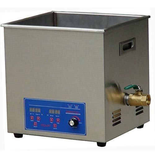 Ultrasonic Cleaner - Stainless Steel, 12 x 12 x 10 Inches , 1.5 Gallon Capacity, 40 kHz Frequency, 1000 Watts Power, 110V Voltage, Heating Function