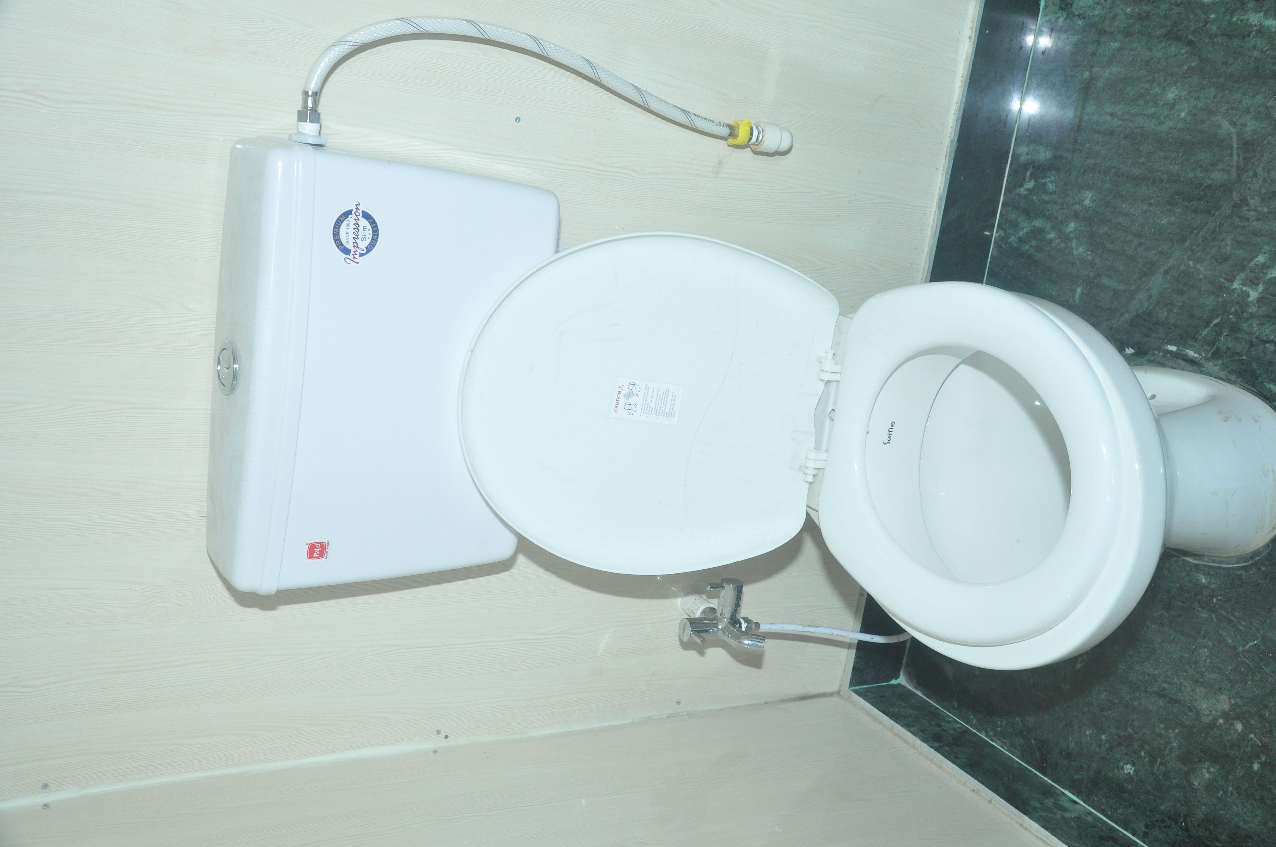 Containerized Toilet - Floor Material: 18mm Thick Cement Sheet Covered With Ceramic Tiles Or Green Marble