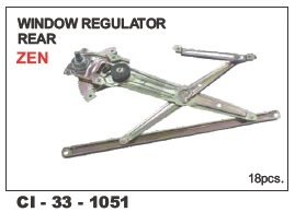 Window Regulator Rear Zen L/R - Durable Automotive Grade Material | 4 Wheeler Compatibility, Warranty Included
