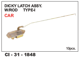 Dicky Latch Assy w/Rod Type-I Car - Durable Metal | 4 Wheeler Compatibility, Warranty Included