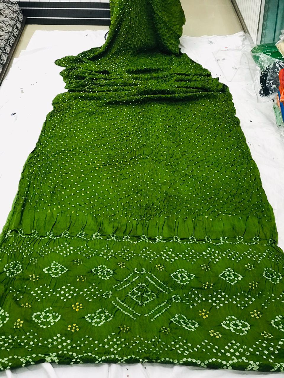 Woven Gaji Silk Bandhani Sarees