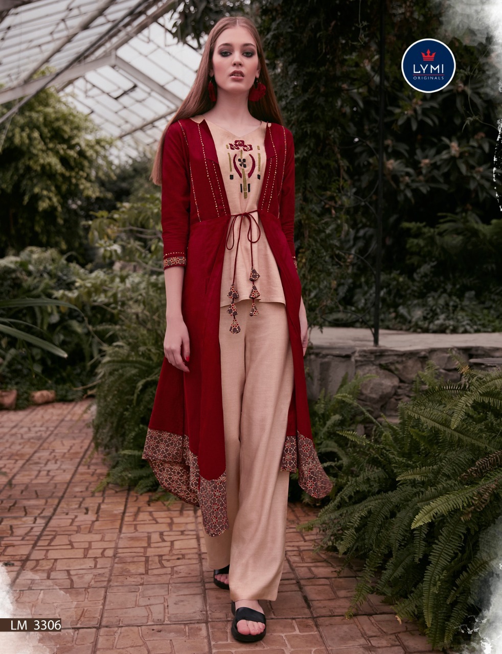 Rayon Kurti Fancy 3 Piece Attire With Shrug Decoration Material: Paint