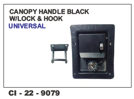 Canopy Handle Black W/lock & Hook Universal - Universal Fit For 4 Wheeler Vehicles | Features Lock Mechanism, Durable Black Finish