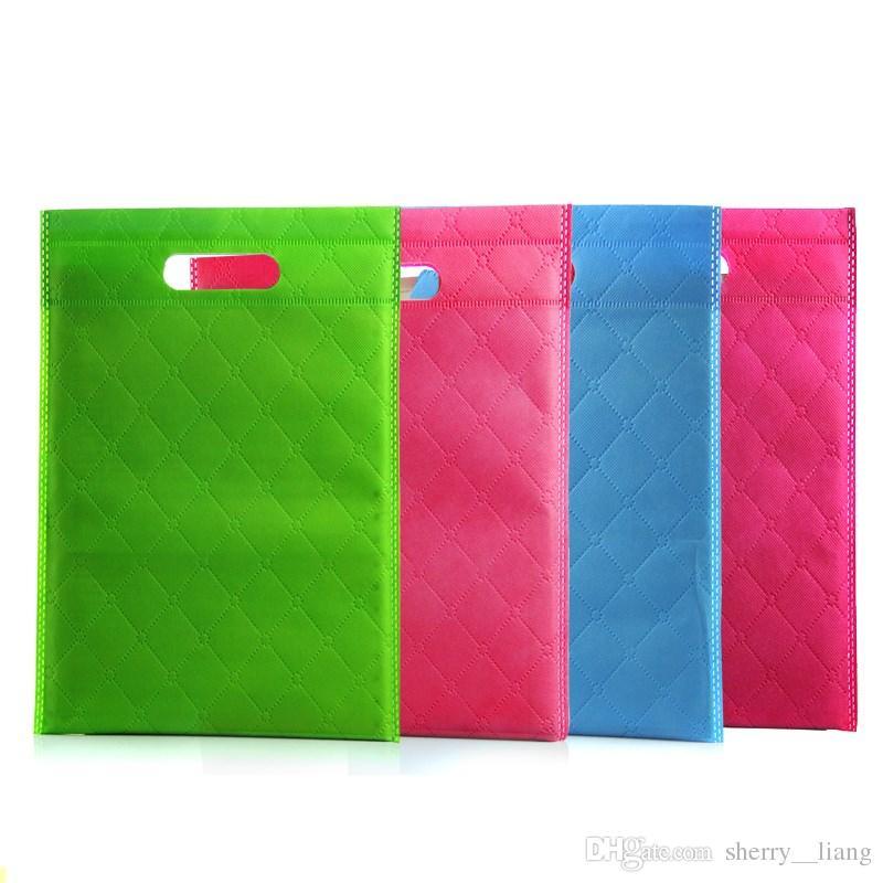 Non-woven D Cut Bag - Various Sizes, Yellow Color | Loop Handle, Custom Printing For Versatile Usage