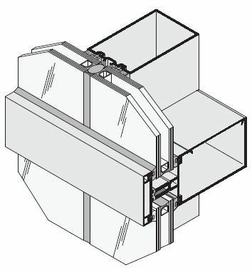 Curtain Wall Structure Unitize Elevation System Thickness: 14 Gauge