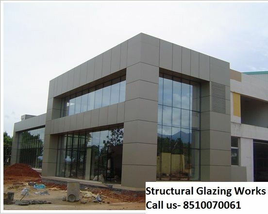 Building Elevation Facade Reflective & Color Aluminium Structure Glazing