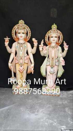 White Marble Laxmi Narayan Statue